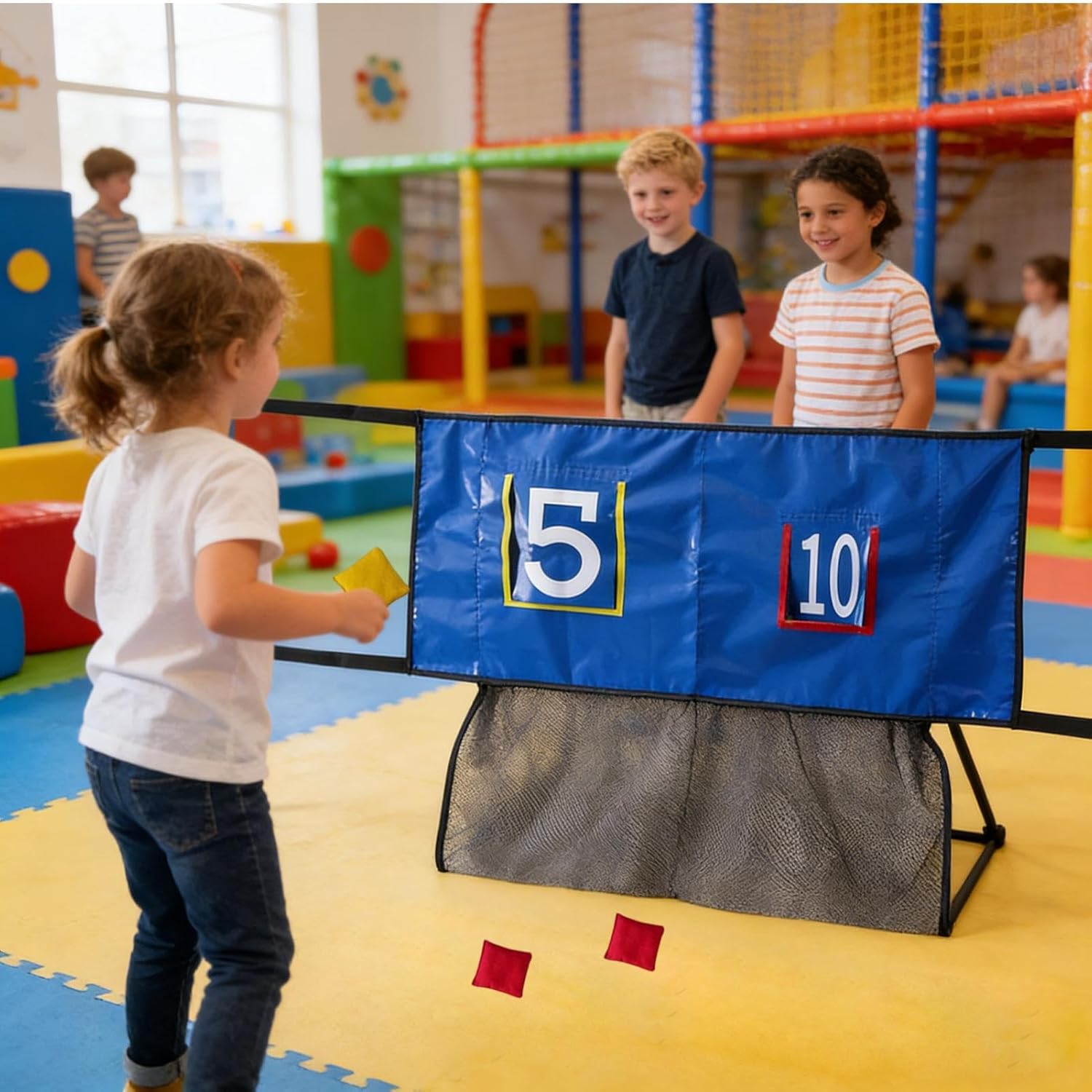 Sandbag Throwing Target | Interactive Trampoline Tossing Games,Trampoline Tossing Target | for Kid Boys Girls Children Garden Yard Backyard Grass Lawn Park