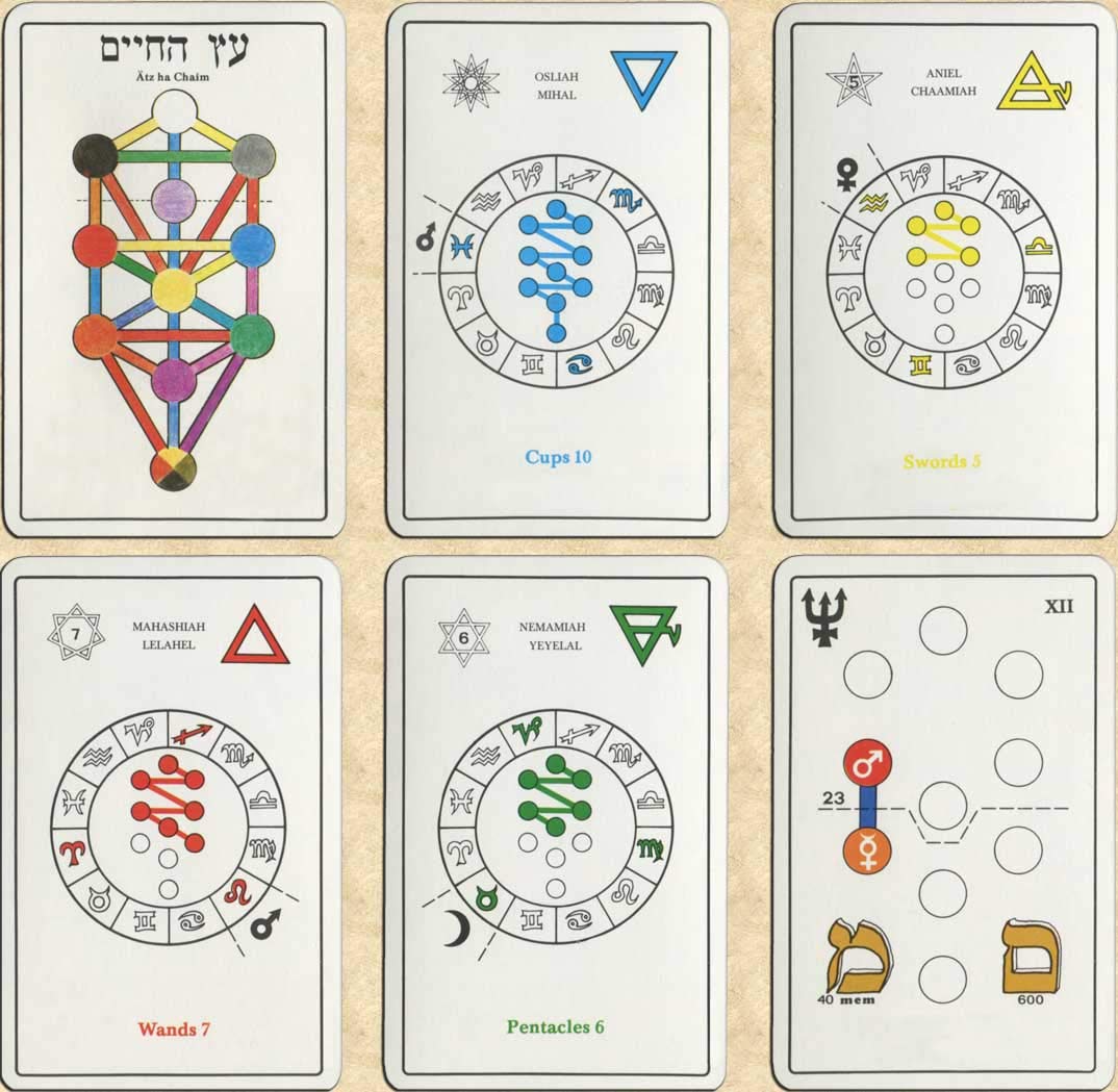 Buosha Le Tarot Cabalistique de l'arbre de Vie - Jeu de 78 Cartes - Cartes de voyance avec Explication des 78 Lames - Jeu de Tarot Divinatoire à découvrir