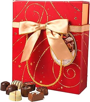 Gudrun Collection of Fine Belgian Assorted Chocolates in Red Gift Box 18.3 oz (1 lb, 2.3 oz/520g )