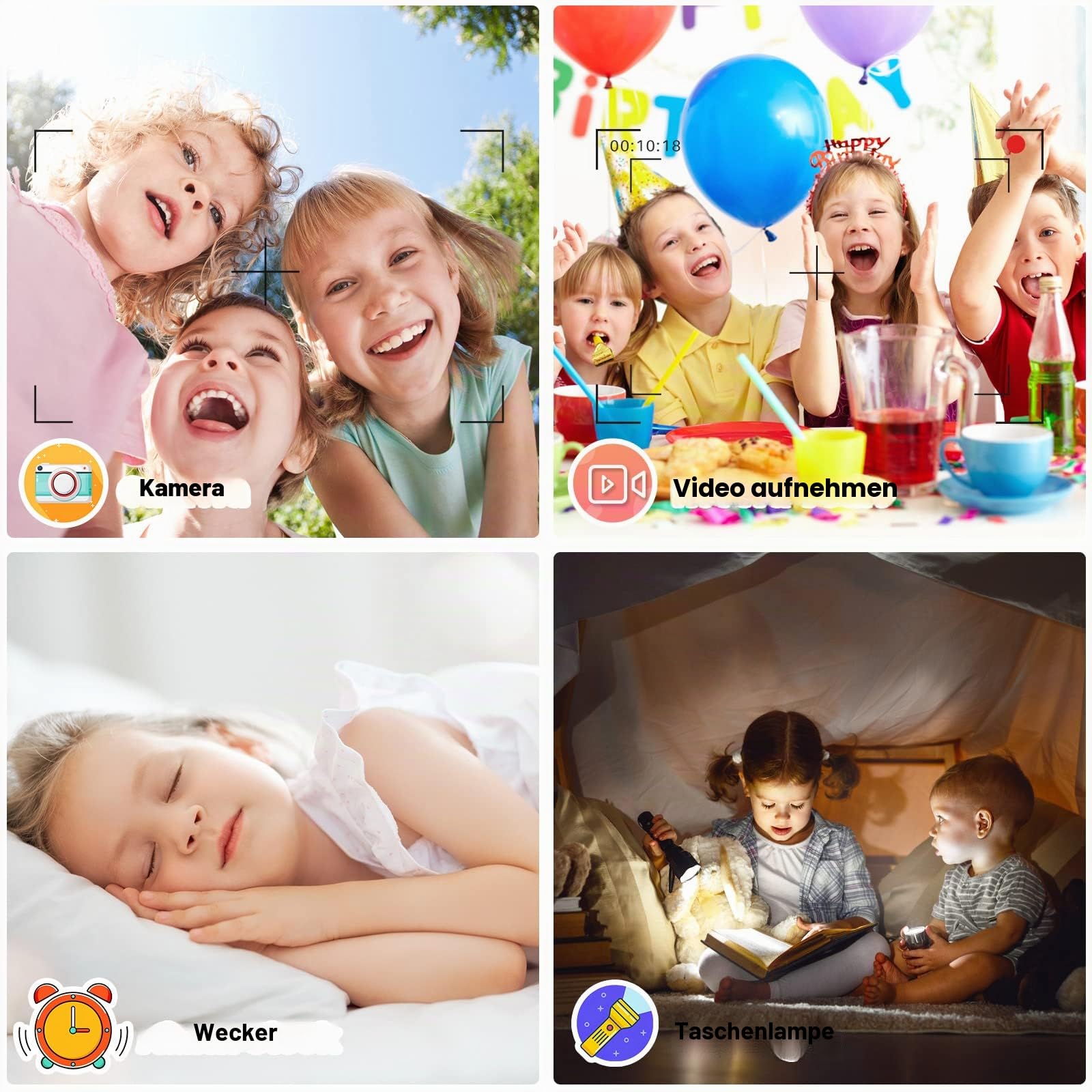 4G Smartwatch Kinder Smart Watch Telefon mit GPS und Anruf, SOS, Musik-Player, Kamera, Kinderuhr Weihnachten Geburtstag Geschenke für 3-14 Jahre Jungen Mädchen