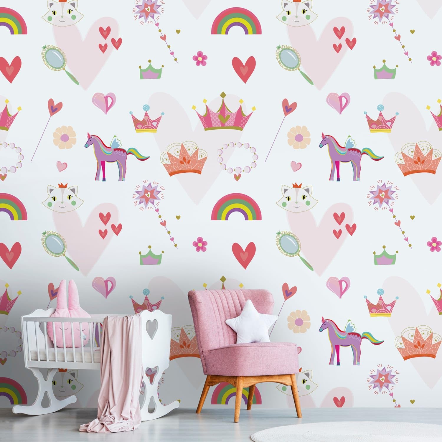 Papier peint panoramique licorne pour transformer une chambre de fille triste