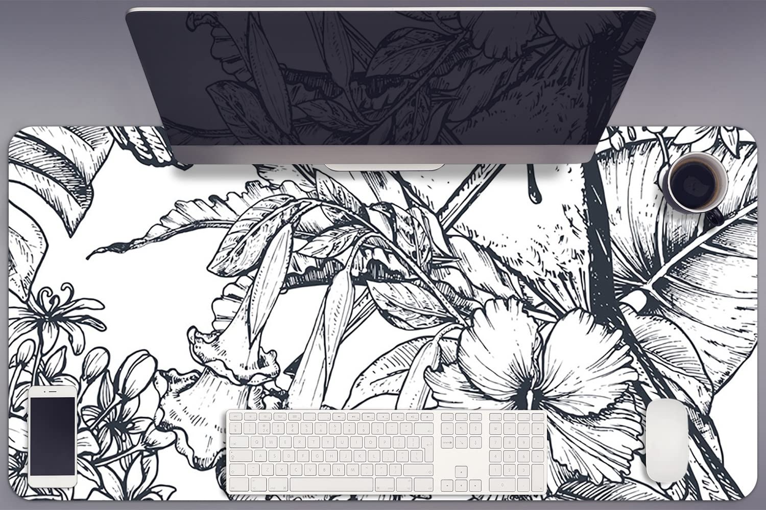 Sous-main bureau de protection vinyle 90x45cm anti-rayures Decormat - 8