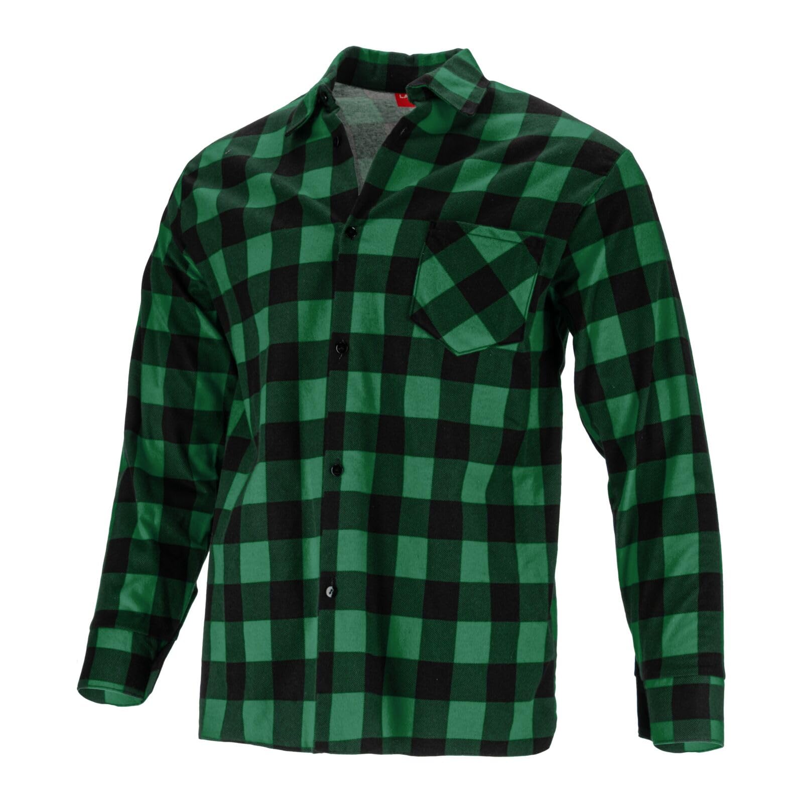 Lahti Pro Chemise de travail style bûcheron en flanelle, 100% coton, carreaux - Certifié CE/EN 340, vert, LPKF2L