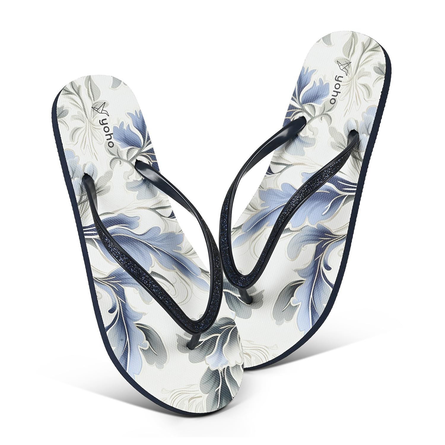 yoho Glamour Slippers For Woman | Floral Design | Cushioned Footbed, Lightweight & WaterProof | Casual Comfort Beach Chappal for Ladies/Girls-picture-29