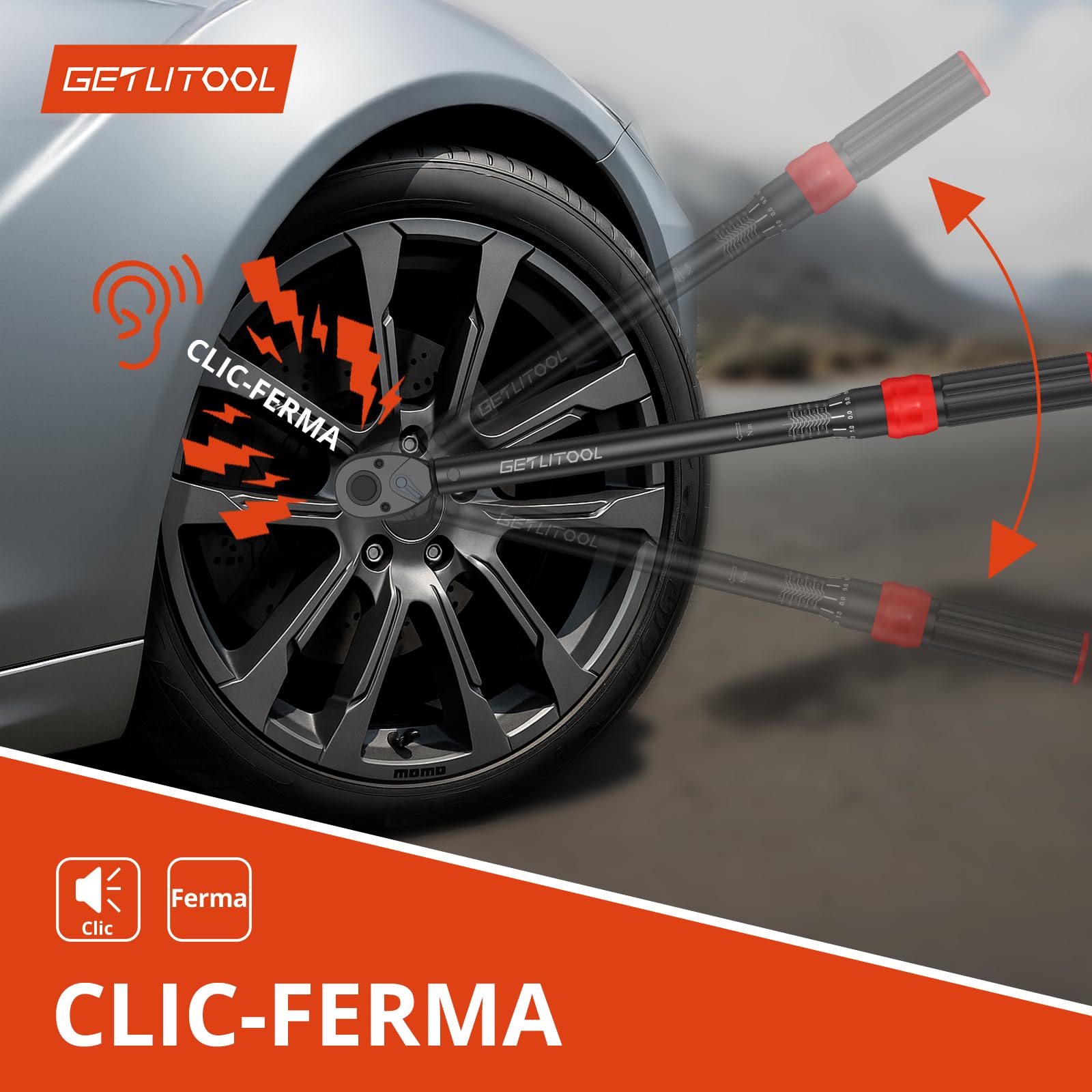 GETLITOOL Set Chiavi Dinamometriche 1/4" 3/8" 1/2", 3 Pezzi con Cricchetto Reversibile 72 Denti in Acciaio Legato, Chiave Dinamometrica per Bici, Moto e Auto, Gamma di Coppia 5-25Nm 10-60Nm 20-210Nm