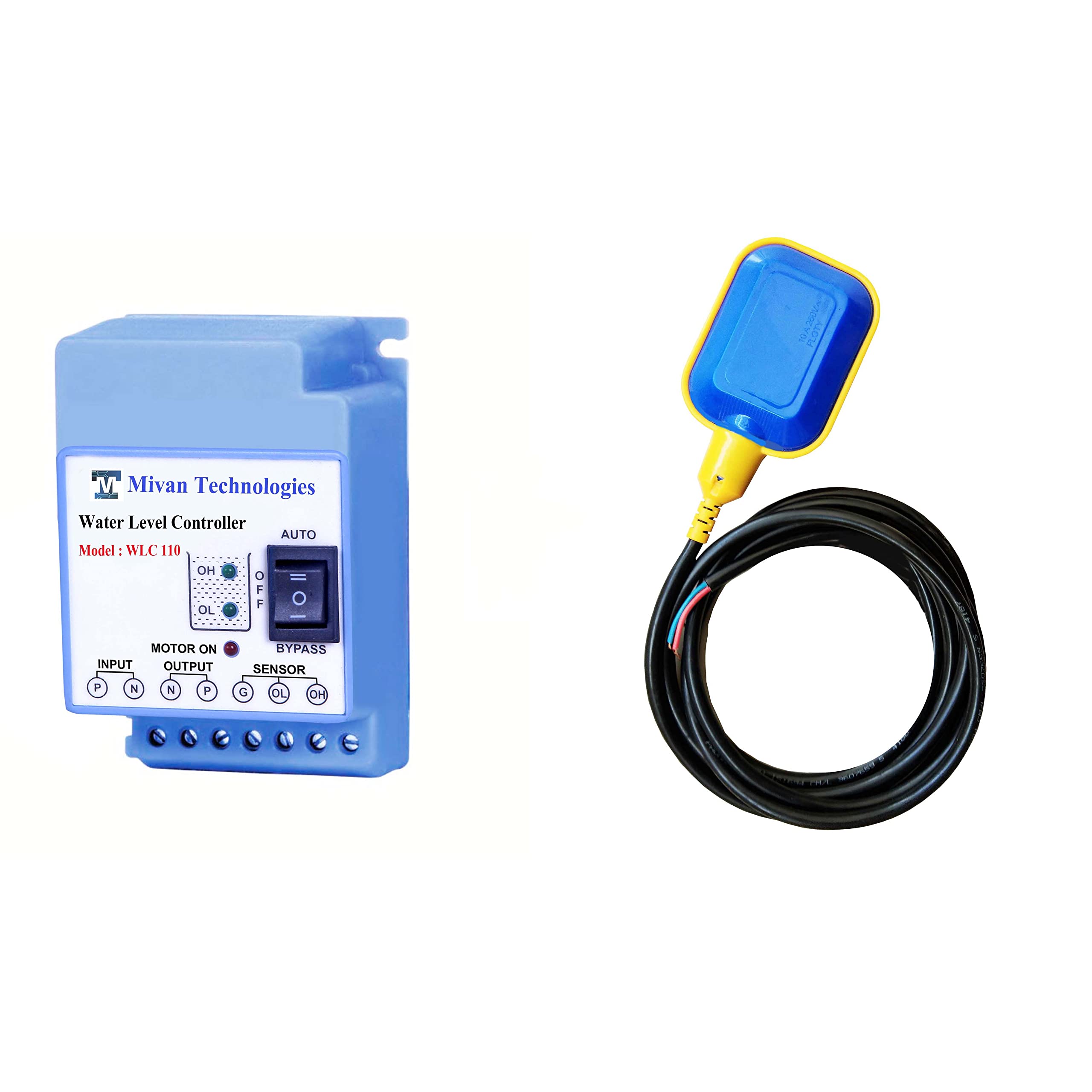 Mivan Technologies� WLC 110 Single Phase Fully Automatic Water Level Controller with Water Proof Float sensors