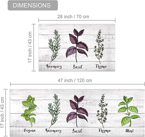 Miniatura 3 de Juego de 2 tapetes de cocina antideslizantes y gruesos para el suelo, cómodos tapetes de pie para cocina, fregadero, oficina, lavandería, negro, 17