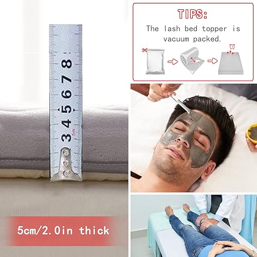 Miniatura 4 de Cojín de espuma viscoelástica para cama cuadrada, redonda, trapezoidal, para cama de spa, almohadilla de felpa para mesa de masaje, con orificio de