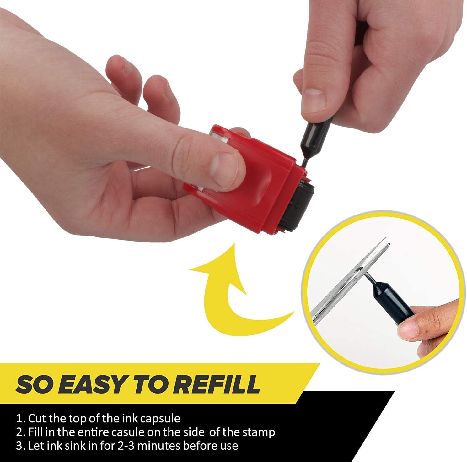 Handwriting Roller Stamps Refill Ink Set