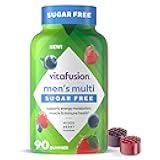 Vitafusion Sugar Free Men’s Multi Daily Gummy Multivitamins, Supports Energy Metabolism, Muscle and Immune Health (1), Mixed Berry Flavors, 90 Count