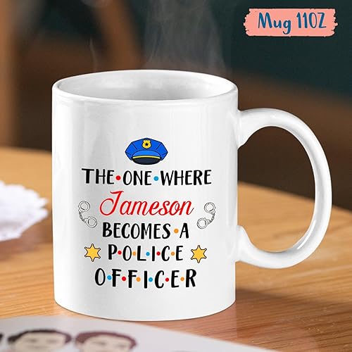 Miniatura 10 de Tazas personalizadas con nombre de oficial de policía, taza de café Best Cop Ever, tazas de cerámica personalizada para policía, regalo de la
