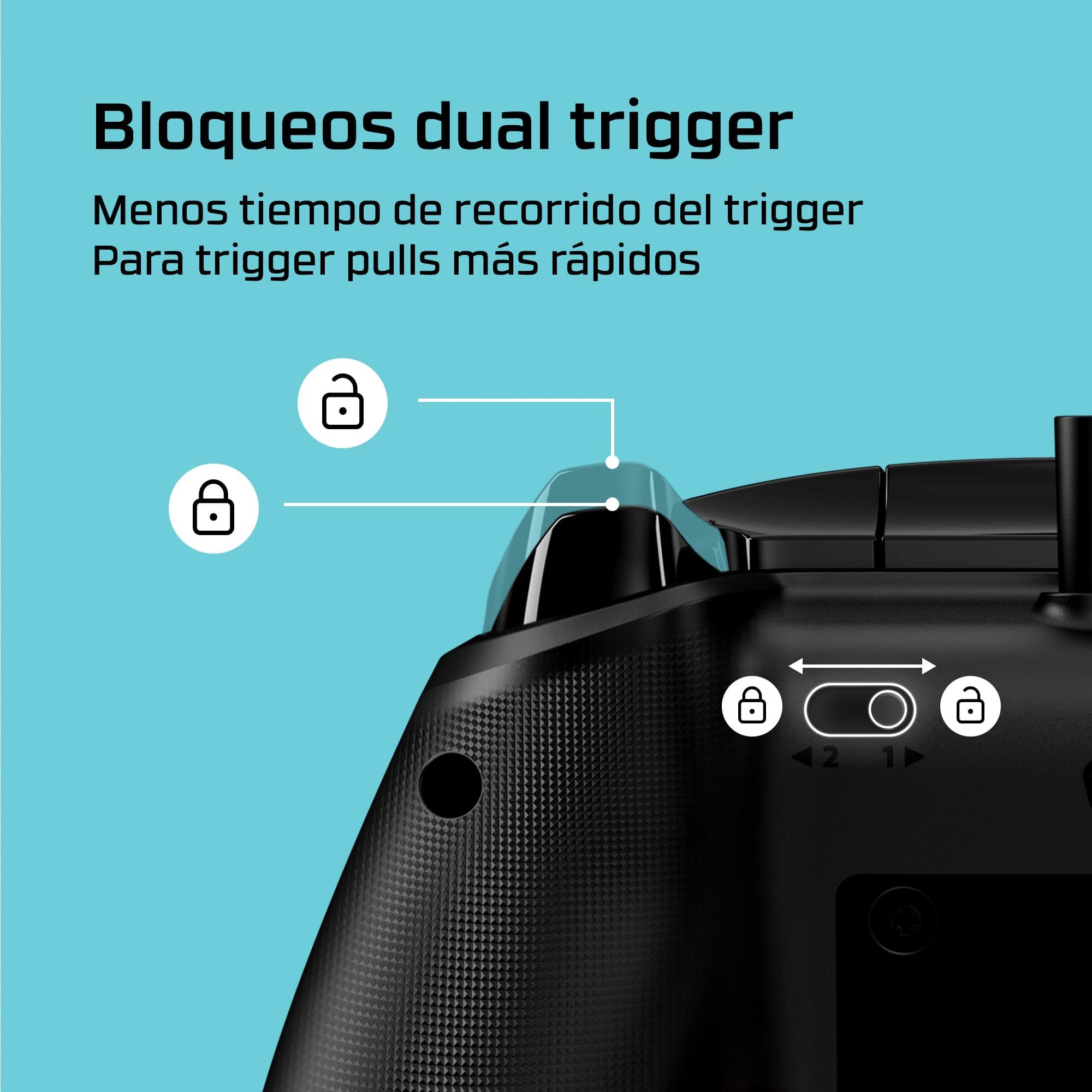 HyperX Clutch Gladiate mando para Xbox con cable, Botones programables, Conector de Audio de 3.5 mm, Licencia Oficial, Negro