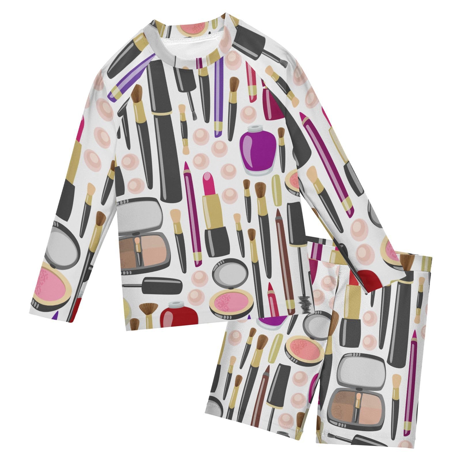 Aflyko Boys' Rash Guard Set Beauty Makeup Kit SPF 50+ Sun Protection Swimsuit Multicoloured