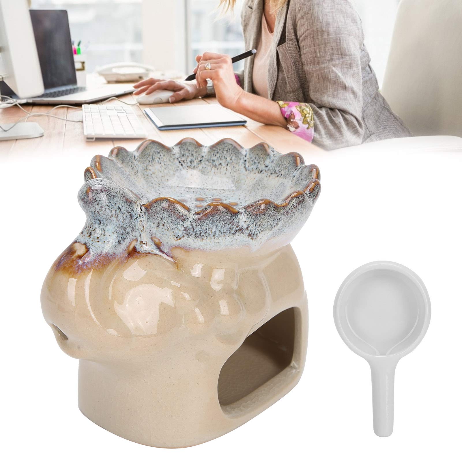 Aromatherapy Burner, Ceramic Essential Oil Furnace Aroma Burner for Bedroom  for SPA for Office for Living Room(Ice Cracked White) : Amazon.ca: Home