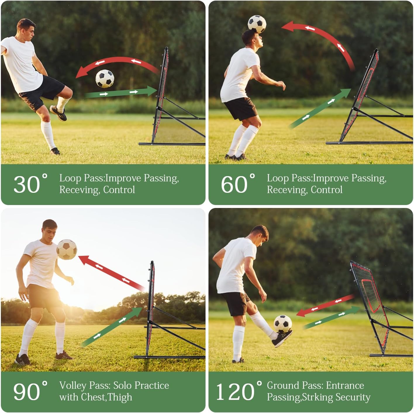 Soccer Rebounderr Net,Soccer Training Equipment for Backyard for Control, Passing Practice, Easy Setup