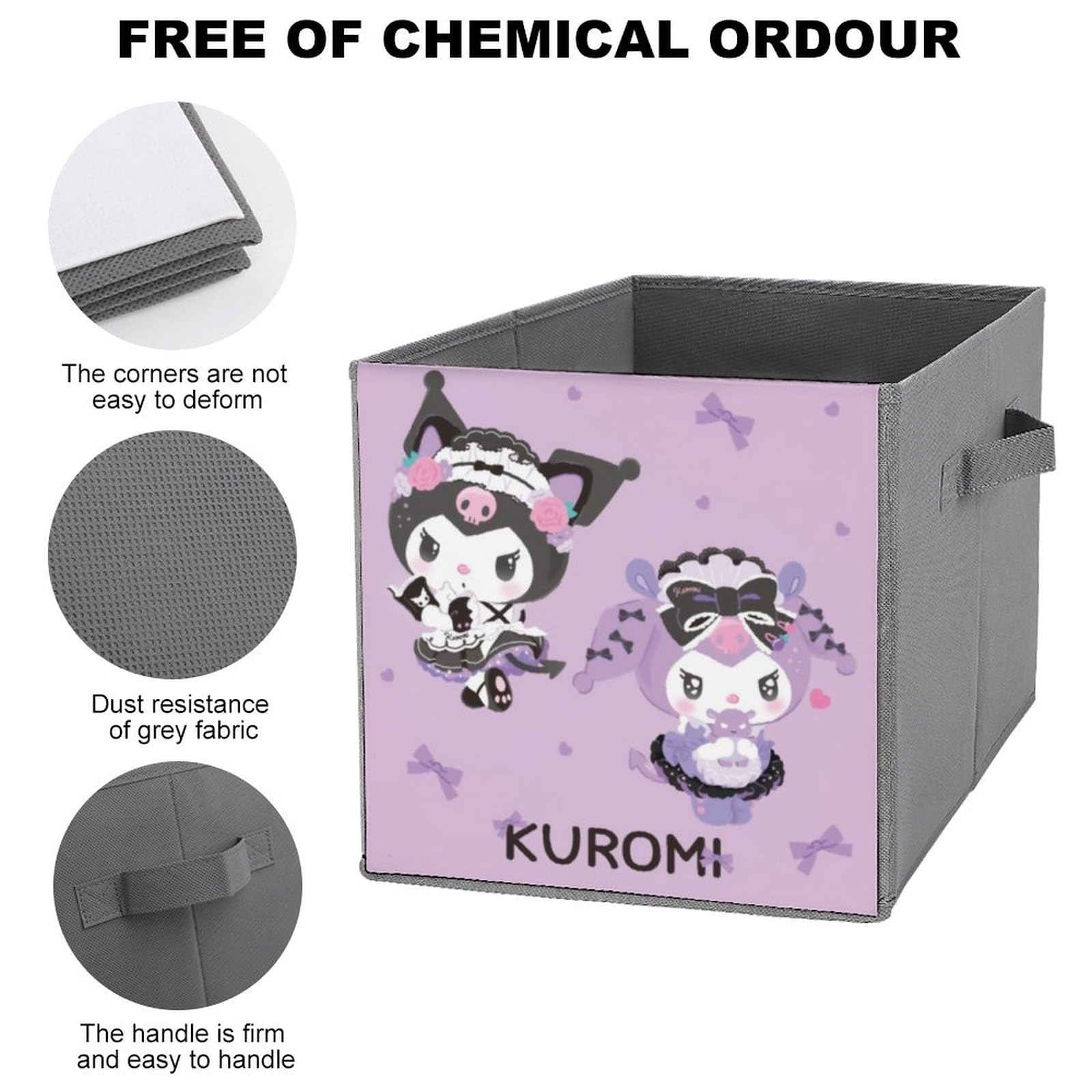 ꒰ ⋯クロミ 折りたたみ収納ケース⋯5点 ꒱ Amazon.co.jp: サンリオ(SANRIO) サンリオ クロミ 折りたたみ