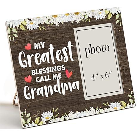 My Greatest Blessings Call Me Grandma Wooden Picture Frame