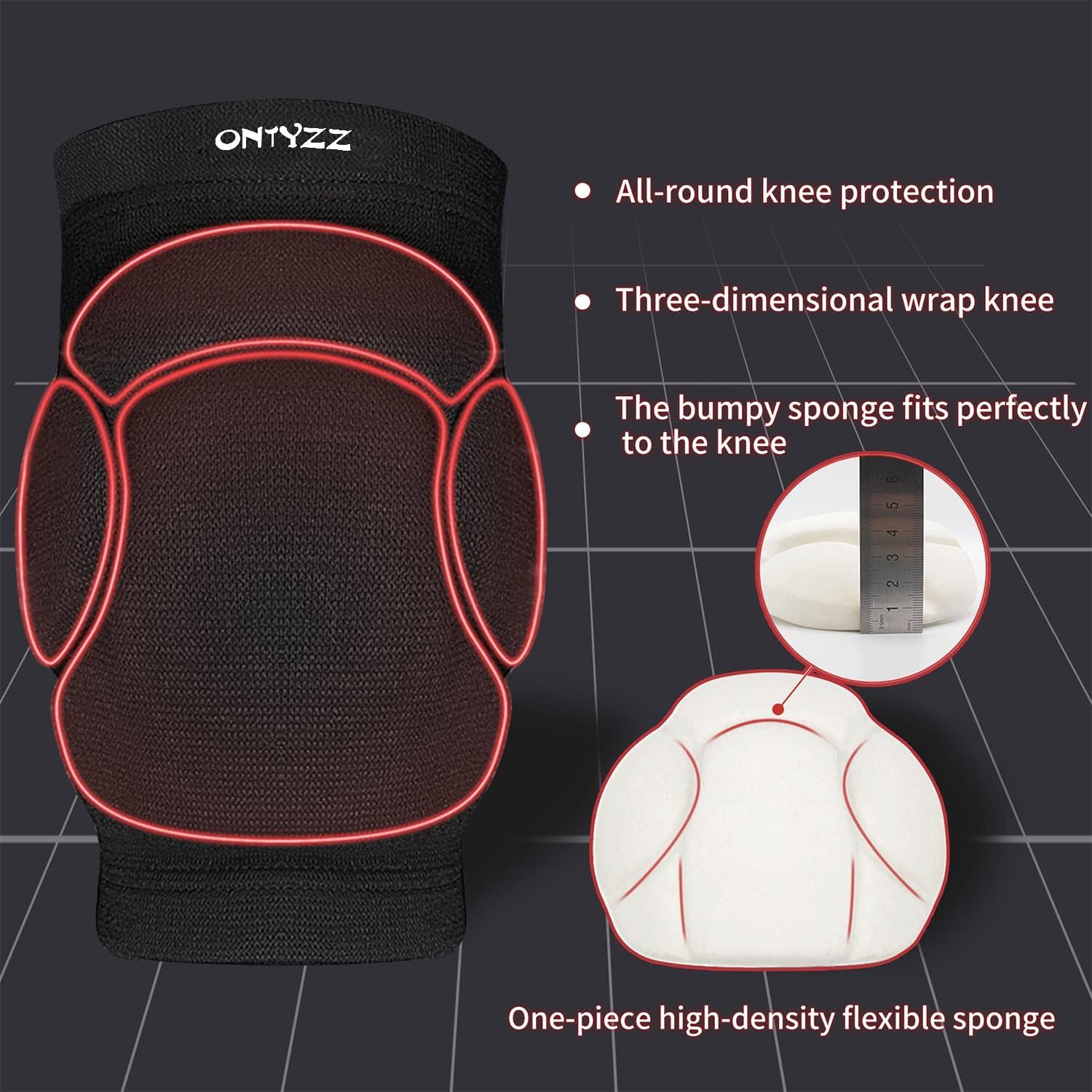 Genouillères De Volley-ball – 1 Paire Respirante Et Antidérapante | Taille Ajustable, Pour Handball, Danse, Sports En Salle