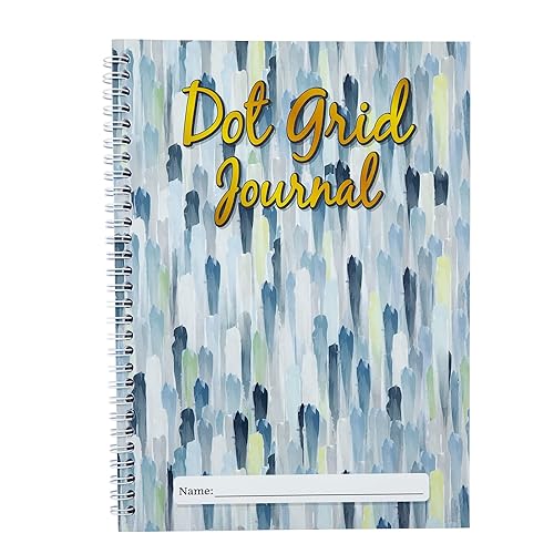 Really Good Stuff Diarios en espiral con cuadrícula de puntos frescos y tranquilos, juego de 6