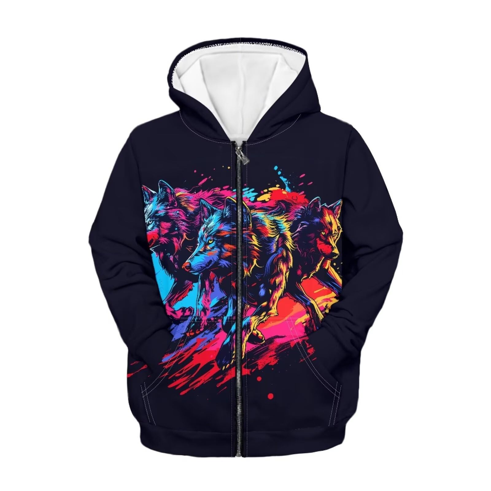 Zipper Hoodie for Kids Full Zip Up Sweatshirt Active Coat Hooded Pullover with Pockets Size 6-16 Boys Girls
