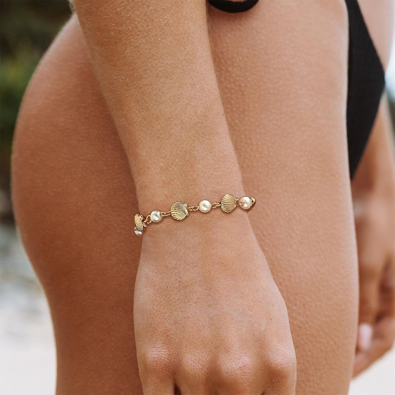 Stackable Bracelet Set for Women, Shell Tennis Cuff Bracelet Gold Silver Layered Chain Bracelets, Mixed Link Bracelets Stack, Trendy Minimalist Wrist Jewelry for Everyday, Party, Gift - Image 8