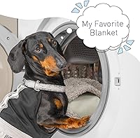 Vista 6 de Kritter Planet Manta impermeable para perros pequeños, manta de forro polar Sherpa a prueba de orina, funda reversible para sofá cama, protector