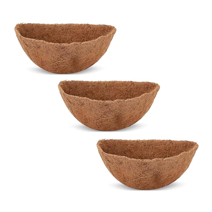 Buy CEED4U 6 Packs 10 Inches Half Round Coco Coir Liner, Half Circle Coconut Fiber Replacement