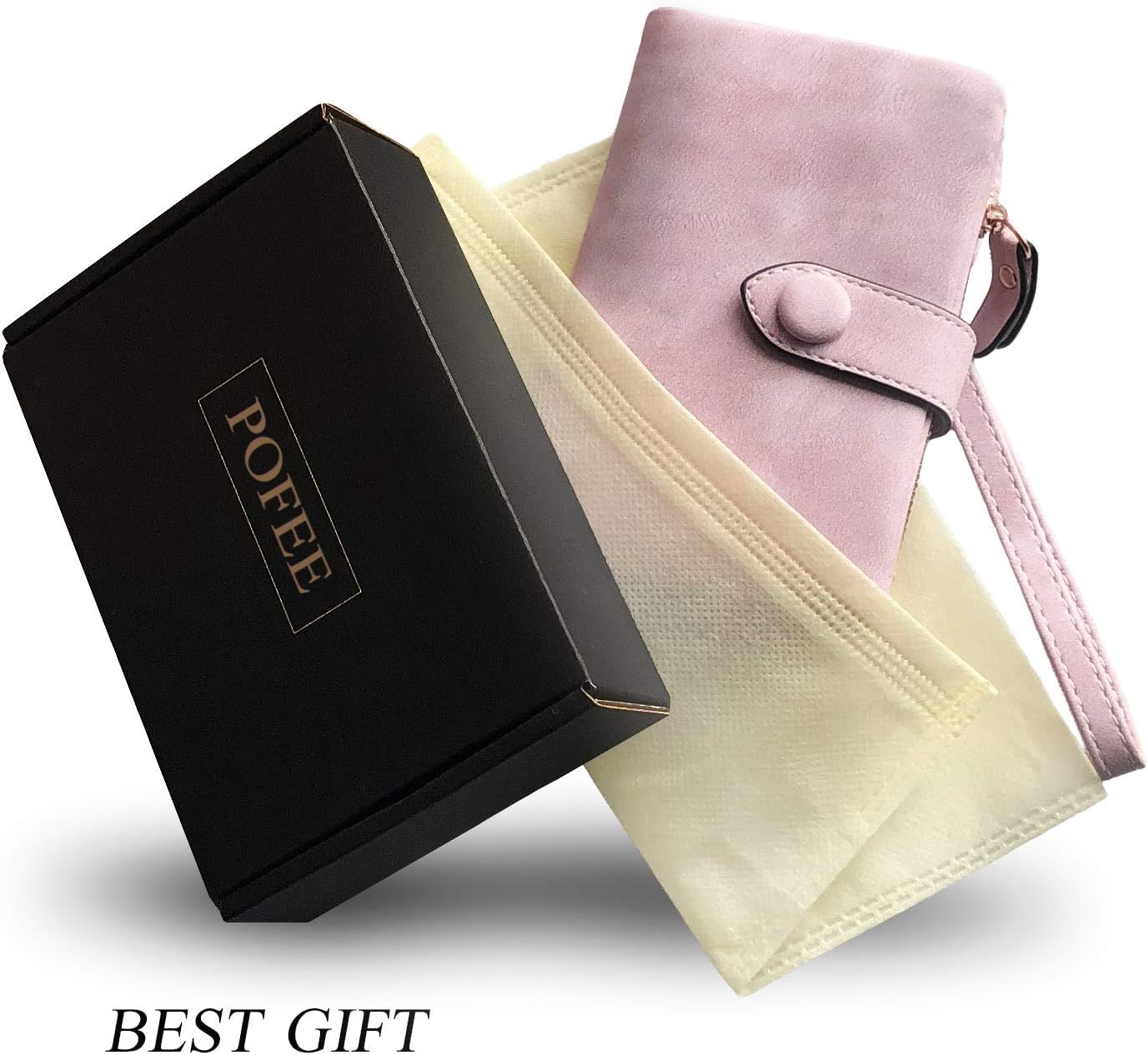 PofeeXIO Womens Small Bifold Leather Wallets RFID Ladies Wristlet with Card Slots id Window Zipper Coin Purse | Small, Bifold, RFID, Wristlet, with Card Slots, id Window - Image 7