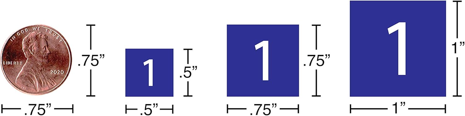 Whiteboard Calendar Magnet Bundle (Dates, Days of The Week, Months) by DCM Solutions (Blue, 1"x1")