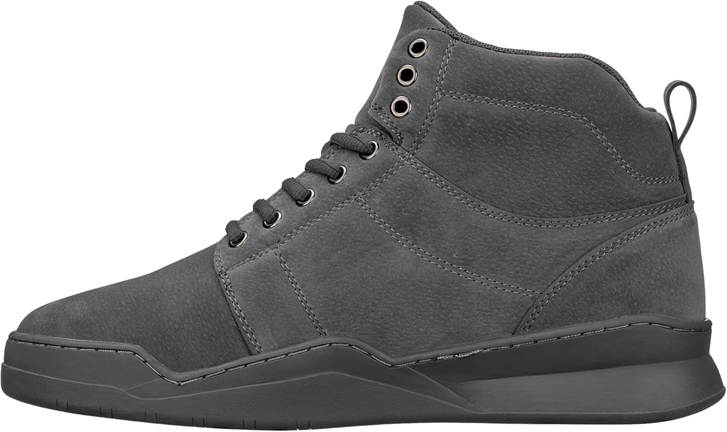 CALTO Men's Invisible Height Increasing Elevator Shoes - Grey Athletic Ankle Top Sneaker Boots - 2.6 Inches Taller - H3122- Size 12 D(M) US