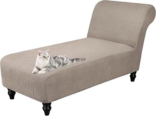 Miniatura 10 de ele ELEOPTION Funda para tumbona súper elástica para interiores, funda de lujo para tumbona sin brazos, ajuste universal de 40 a 60 pulgadas