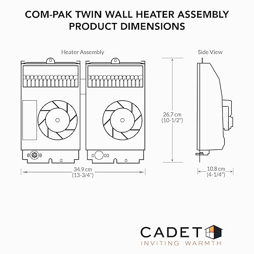 Calefactor Eléctrico de Pared con Termostato 3000W 240V miniatura 4