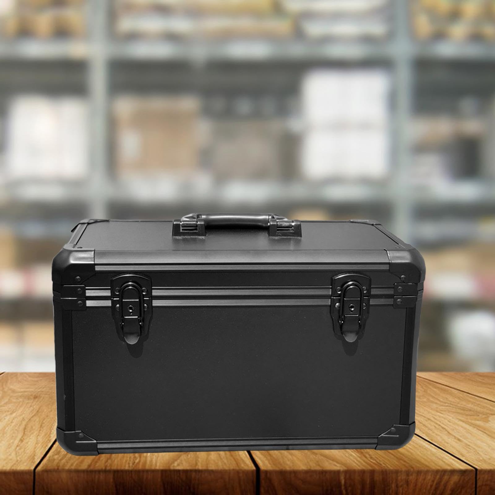 Valigetta portautensili portatile in lega di alluminio con maniglia, organizer antiurto e scatola porta accessori hardware, valigette rigide per uomo, accessori hardware, L