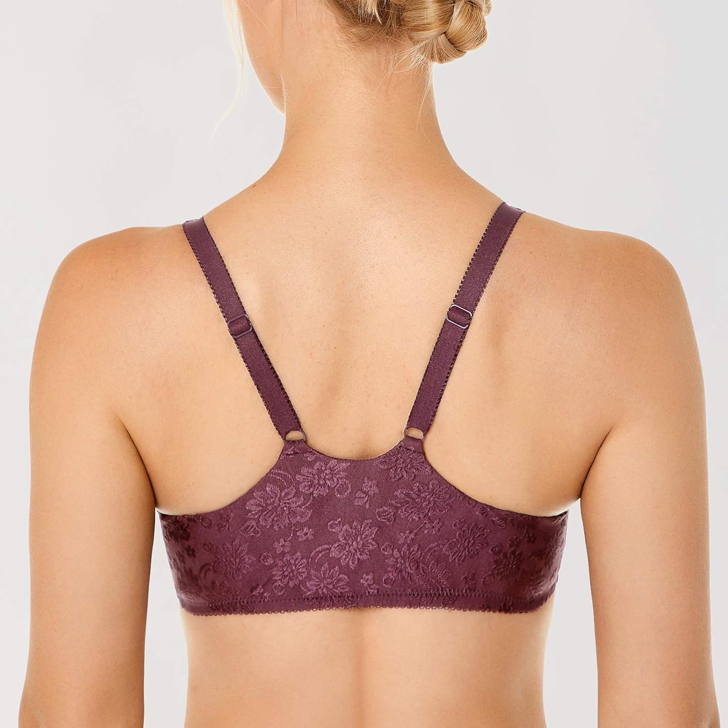 DELIMIRA Women's Front Closure Racerback Underwire Full Coverage Unlined Bra - Image 2