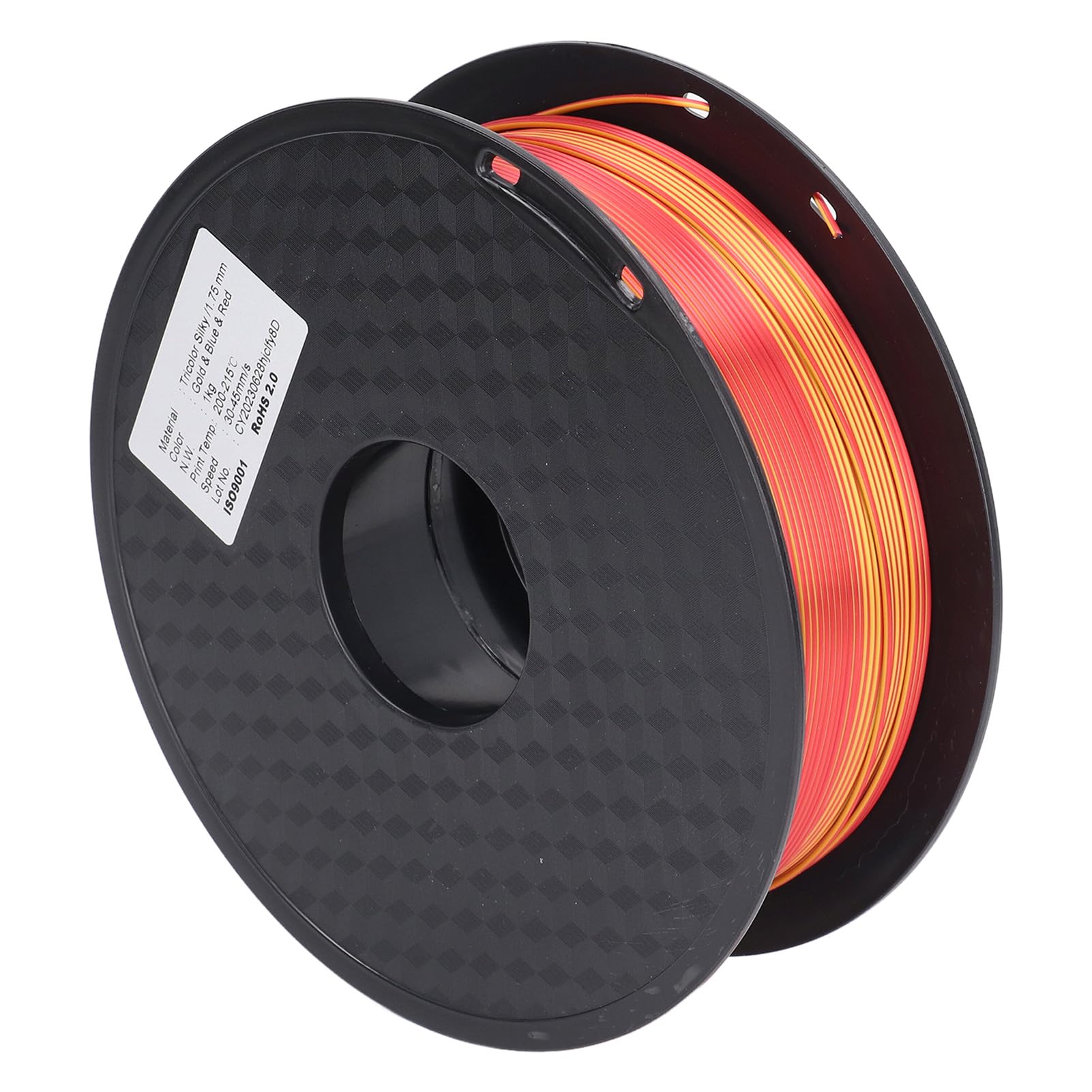 Filamento de impresora 3D, consumible de impresión PLA suave, cuidadosamente enrollado, Multicolor, dorado, azul, rojo, filamento de seda para modelado y manualidades
