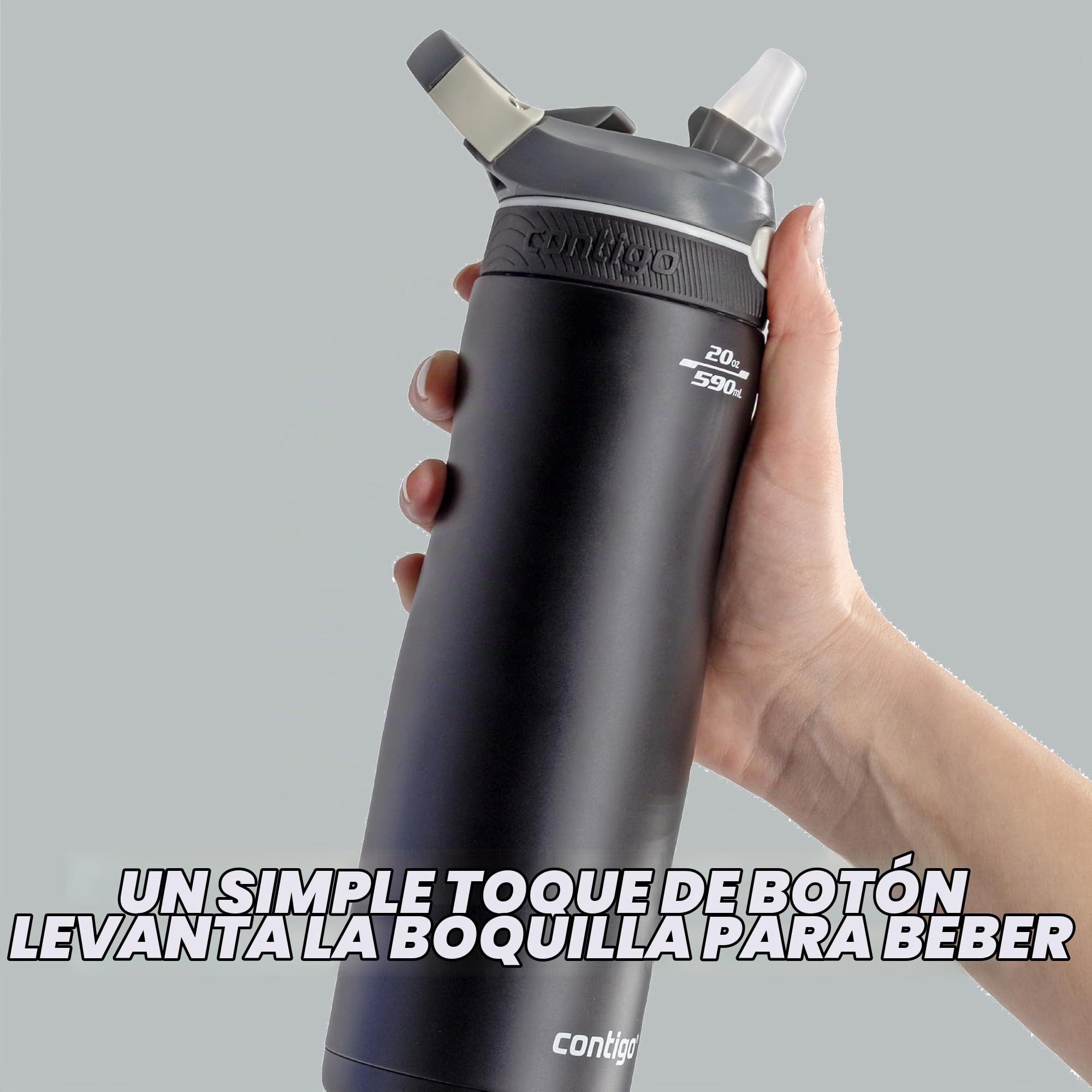 Contigo Ashland Chill Botella de Acero Inoxidable con pajilla