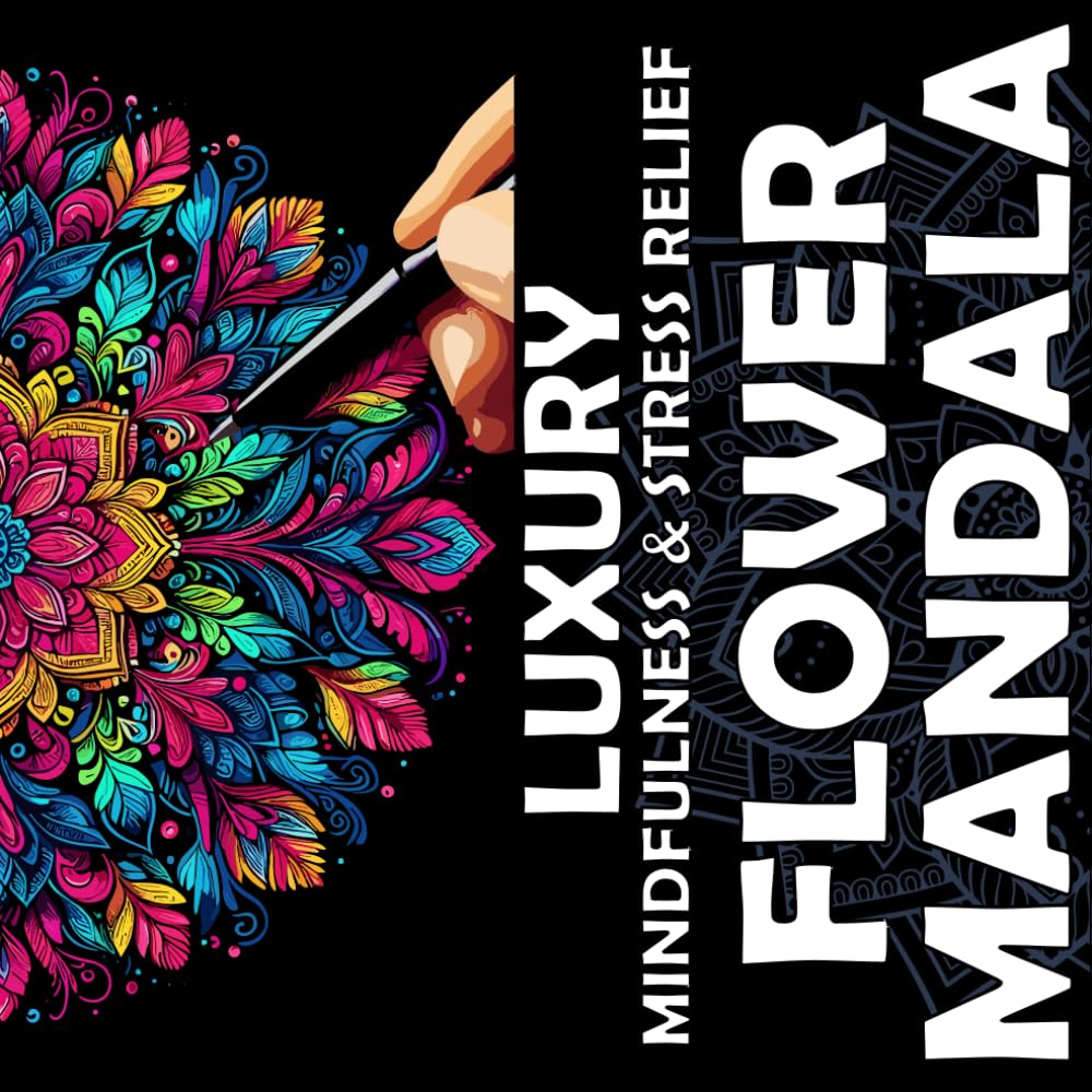 LOTUS FLOWER MANDALA COLORING BOOK ❀: A luxury mindfulness & stress relief coloring book for adults