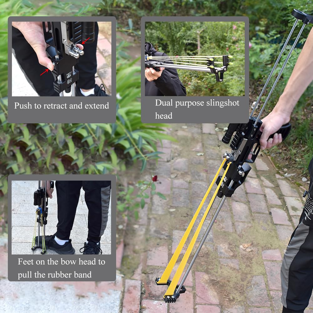 Fronde Catapulte En Acier Inoxydable – Pour Chasse, Tir à L'arc Ou Loisir, Portable Et Solide