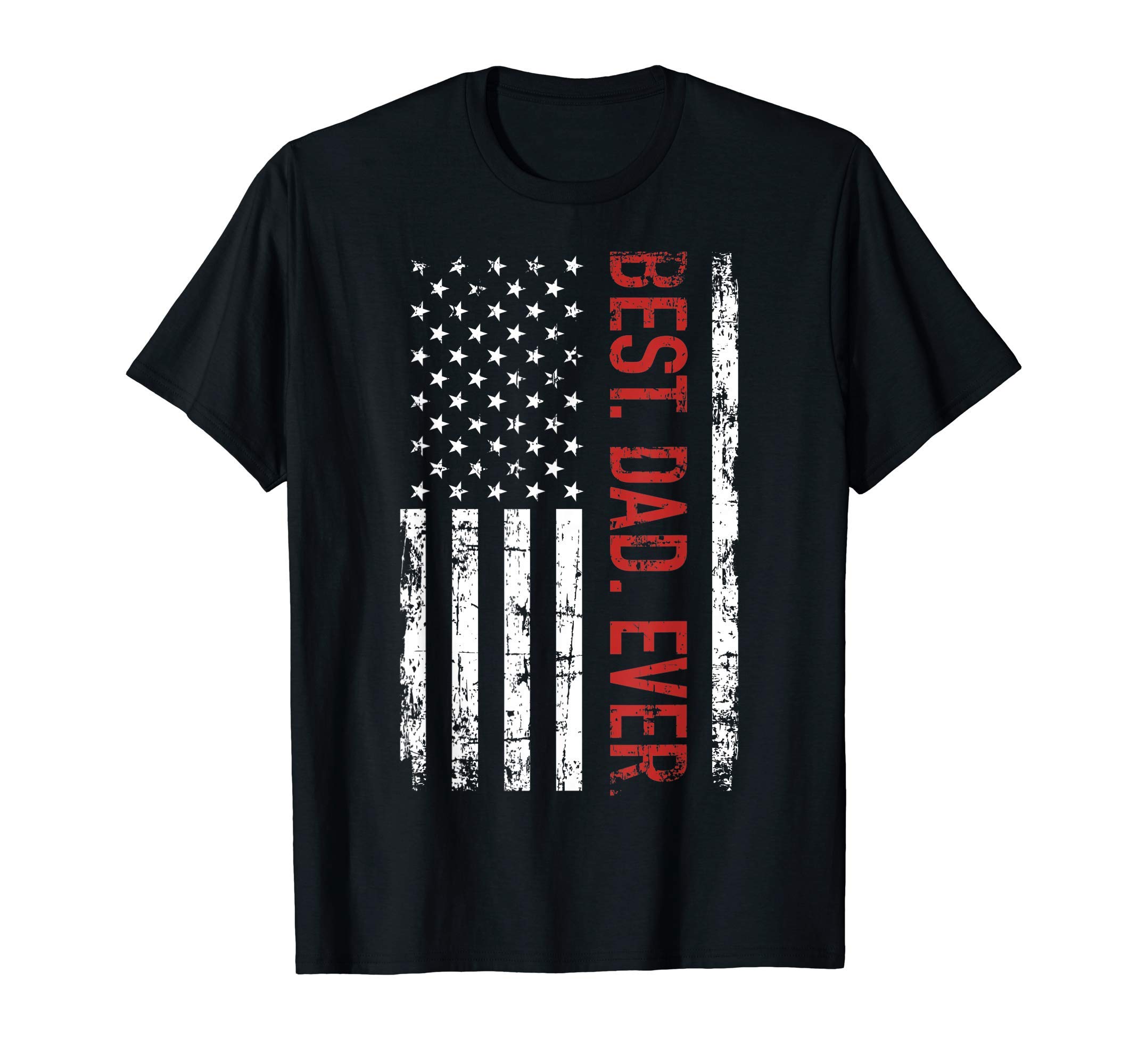 Best dad father's day giftsBest dad ever US american flag gift for father's day Short Sleeve T-ShirtOEKO-TEX STANDARD 100