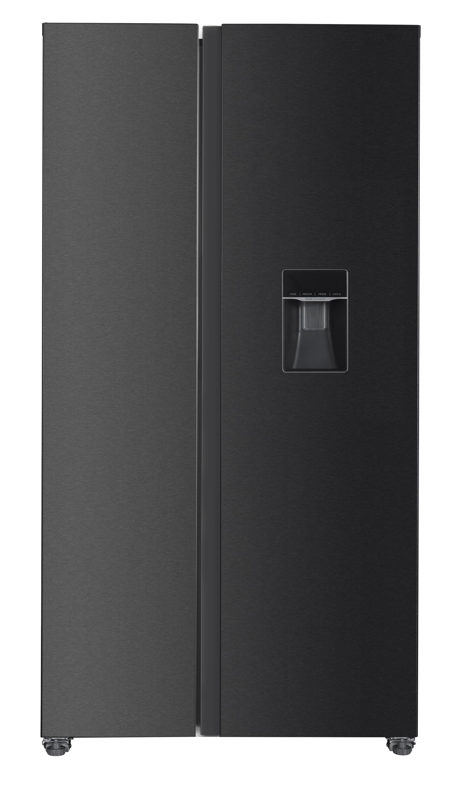 respekta Halvar Side-by-Side 439 L, No Frost, dispensador, Black Steel