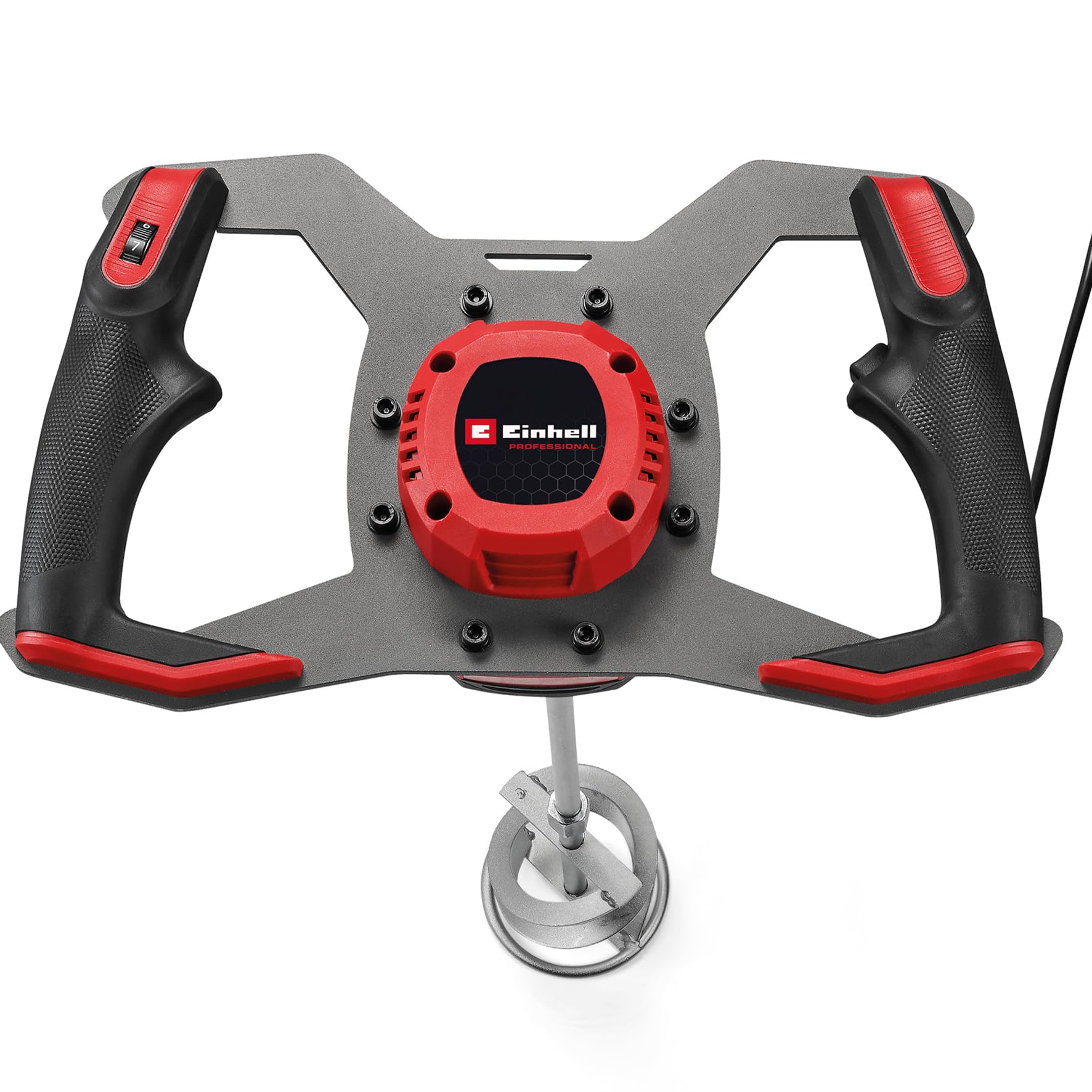 Miscelatore per malte e vernici Einhell TP-MX 1700-2 CE (1700 W, attacco agitatore M14, elettronica del numero di giri, cambio a 2 velocità, Softstart, incl. Ø 120 mm agitatore e chiave fissa)