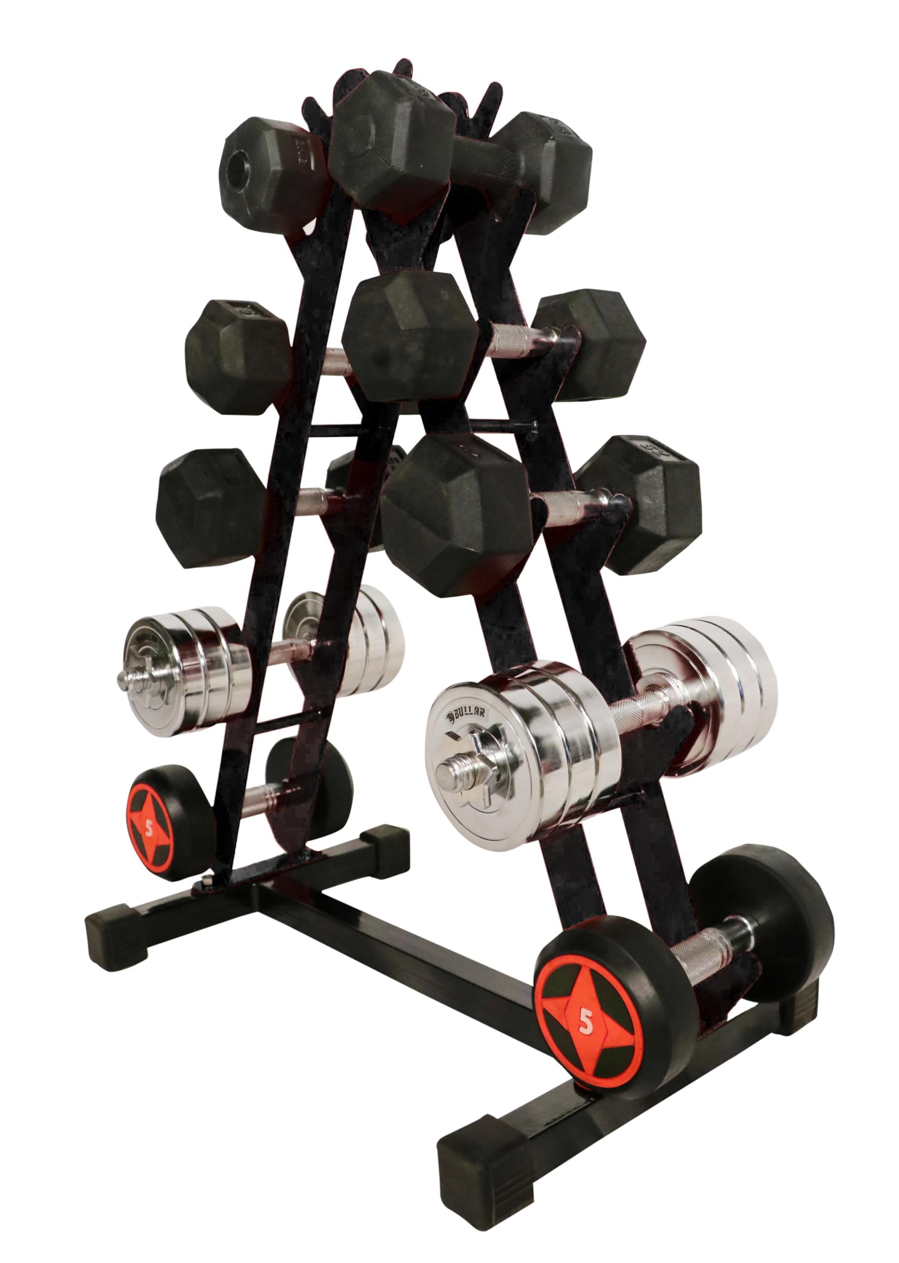 BULLAR dumbbell rack for home gym fitness (DUMBBELL-RACK) (Black) 1