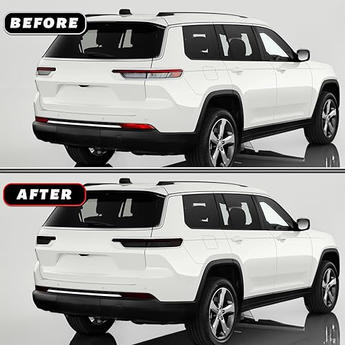 Miniatura 3 de Cubierta de tinte de luz trasera precortada para Jeep Grand Cherokee 2022 2023, accesorios con adhesivo brillante y recubrimiento de humo oscuro