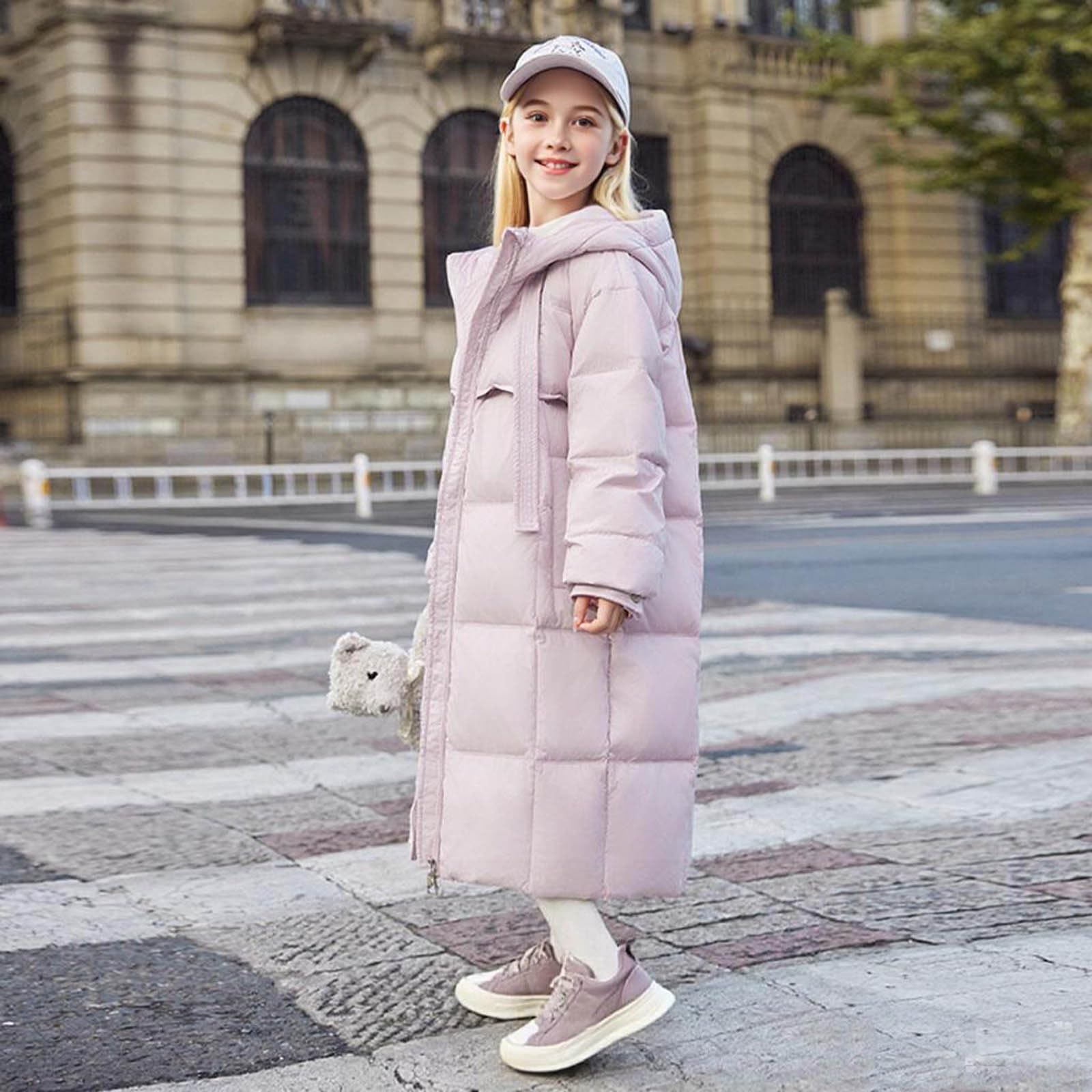 NUSGEAR Chaqueta Acolchada para niño Medio Largo, para Invierno, Chaquetas Acolchada Niñas Invierno Abrigos Niños Pesado Mediana Longitud Chaquetas Caliente Algodón Guata Ropa de Abrigo para niños