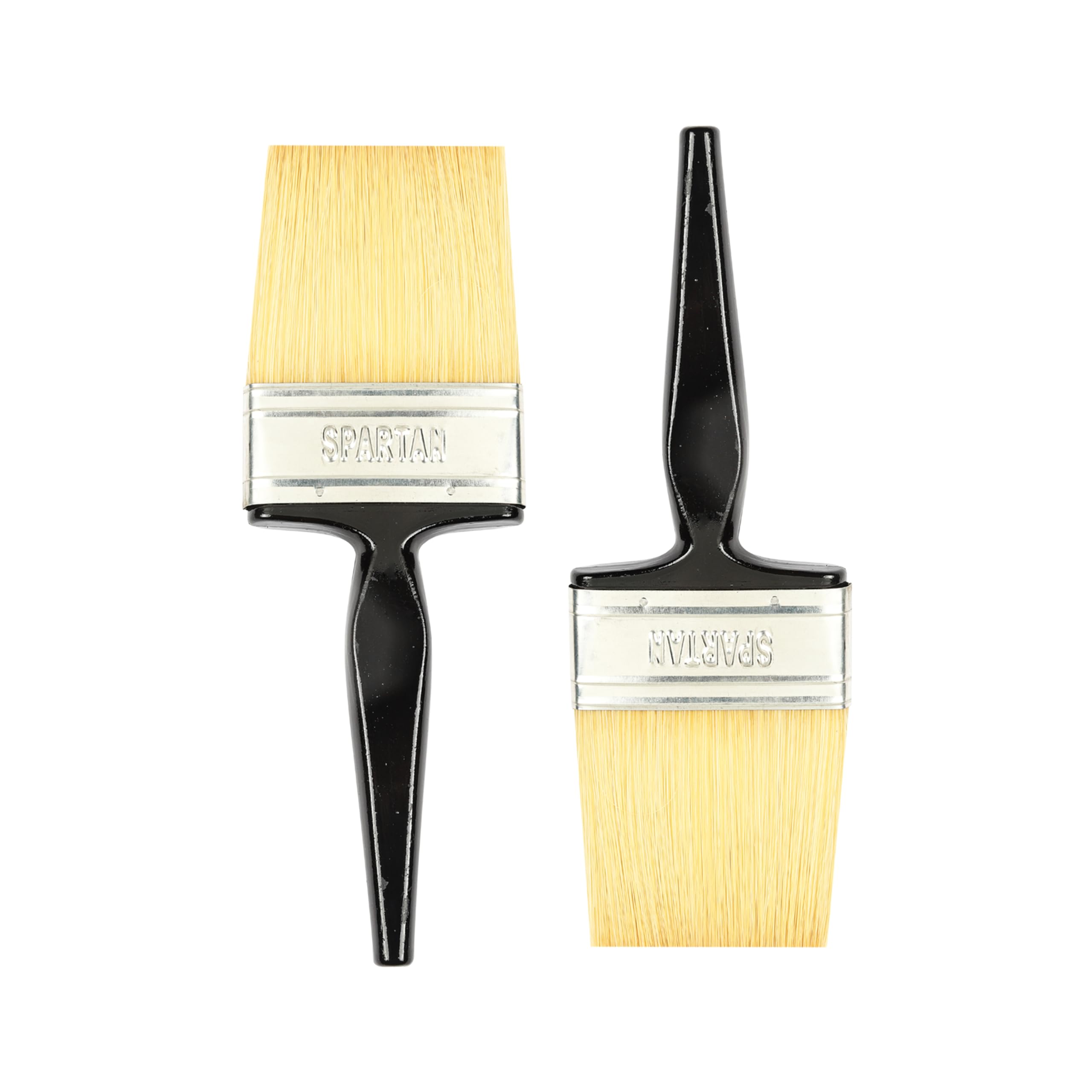 Spartan Paint Brush -100 mm Ergonomic Handle, Precision, Suitable for Water-Based Paints, Broad Strokes - Synthetic Bristles, Tapered Flat Brush, Strong Wooden Handle (Set of 2) (B06Y3ZYDBF) Amazon Price History, Amazon Price Tracker