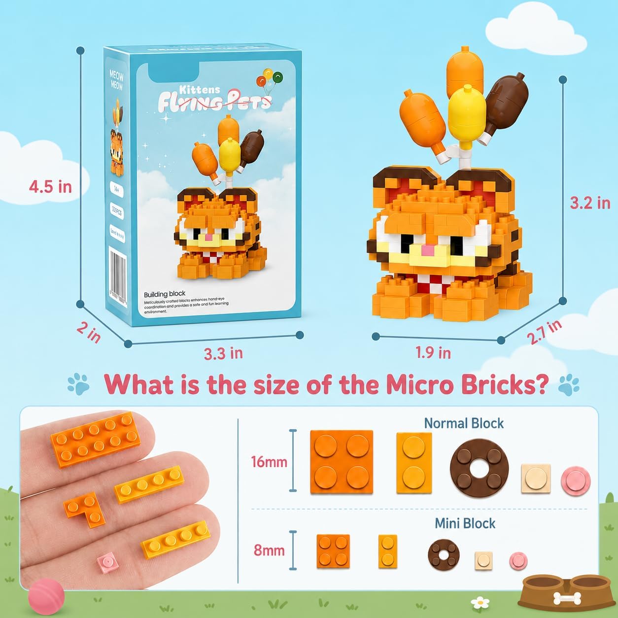 HIGH GODO Cat & Dog Party Favors Building Set, 8 Pack Mini Animals Building Blocks, Goodie Bag Stuffers, Easter Egg Stuffers, Classroom Small Prize Toys Gifts for Adults Teens Age 14+ image 4