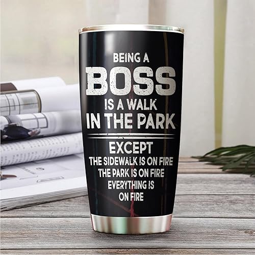 Miniatura 2 de MEDROC Being Boss Of GIS Analysts Is Walk In Park - Vaso de acero inoxidable de 20 onzas, regalo de agradecimiento al líder gerente para hombres y
