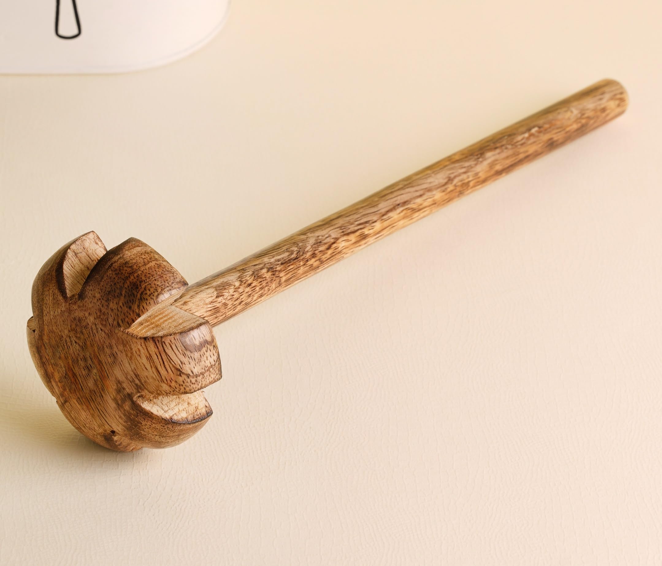 Classyo Wooden Buttermilk Churner, Wooden Madhani, Whisk Beater, Madani for Buttermilk Lassi and Butter (12 inch)-image-44