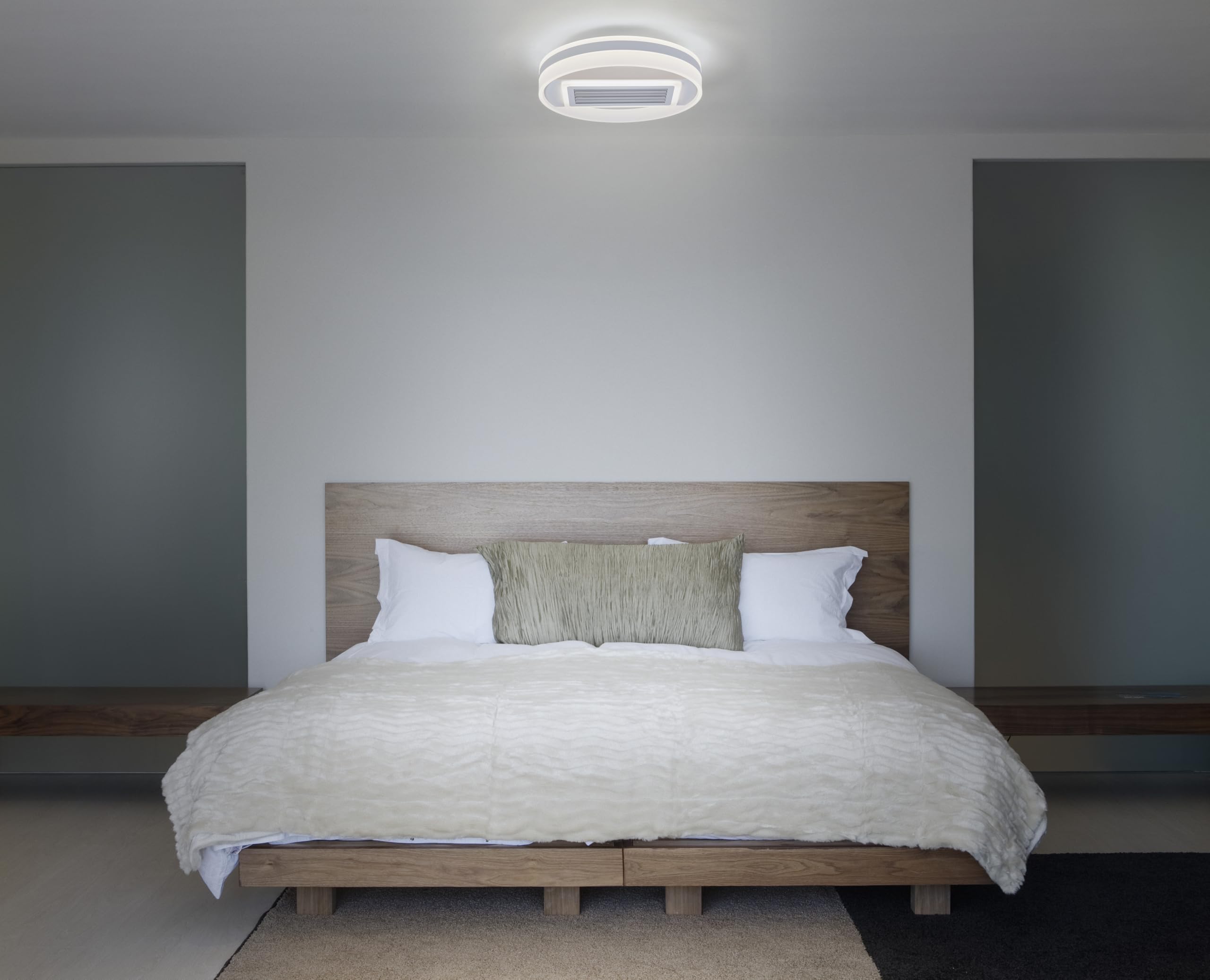 LEDVANCE Plafón/ventilador en forma de anillo; 55W; CCT; IP20 para uso | , Ceiling Fans with Lighting, 500.00 Millimetres dia, 30000 Hours, Paquete de 1