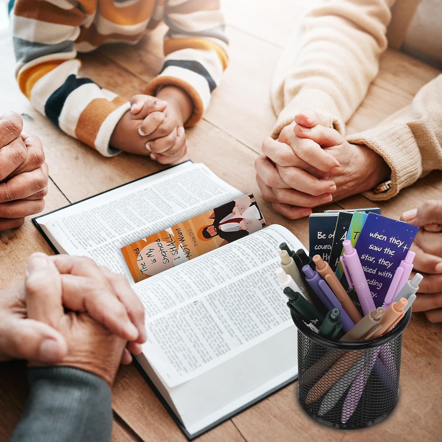 30 Sets Christian Pen Gift Inspirational Bible Verse Ballpoint Pen Religious Motivational Scripture Bookmark Cards Bulk for Men Women Church - Image 7